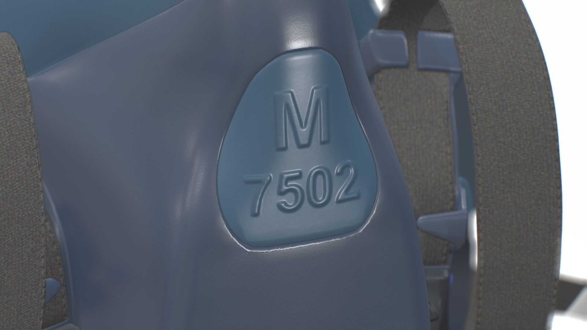 Half Face piece Reusable Respirator 7502 Low-poly 3D model_19