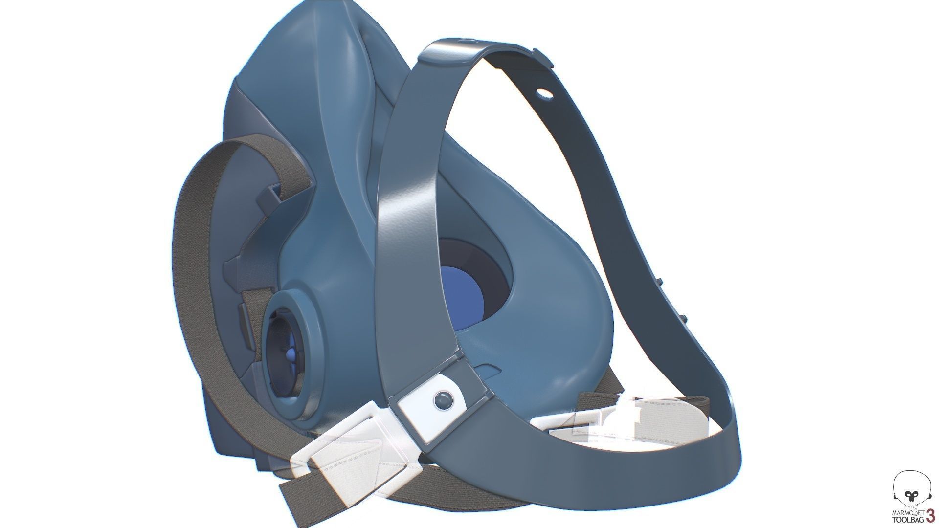 Half Face piece Reusable Respirator 7502 Low-poly 3D model_7