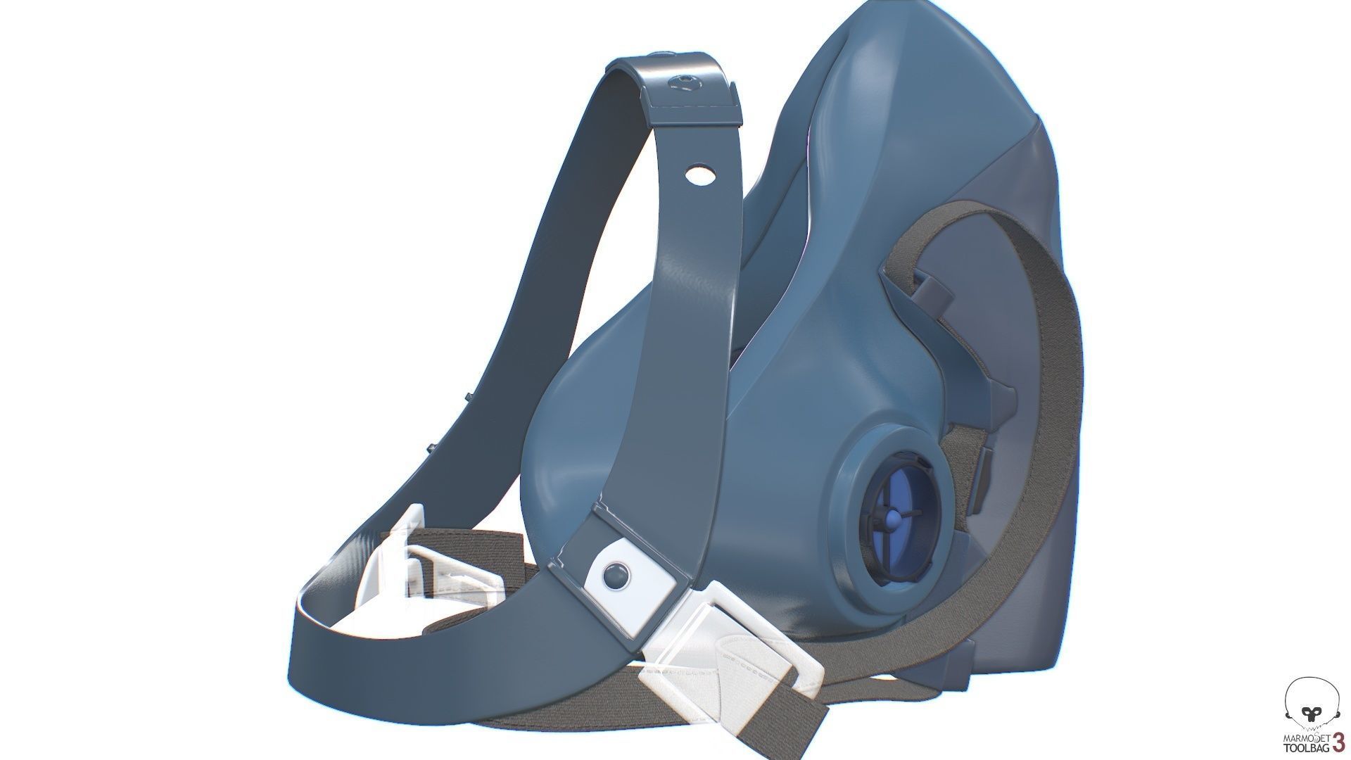 Half Face piece Reusable Respirator 7502 Low-poly 3D model_3