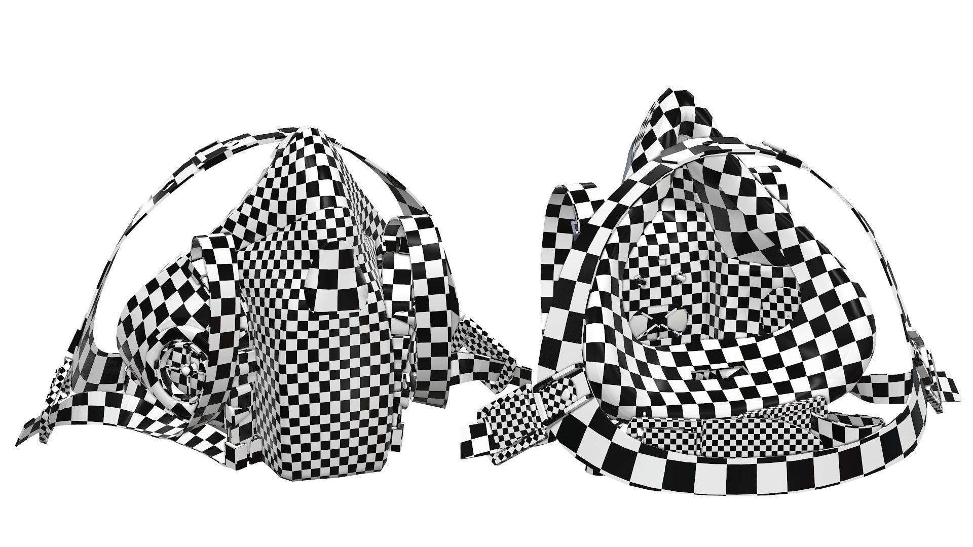 Half Face piece Reusable Respirator 7502 Low-poly 3D model_32