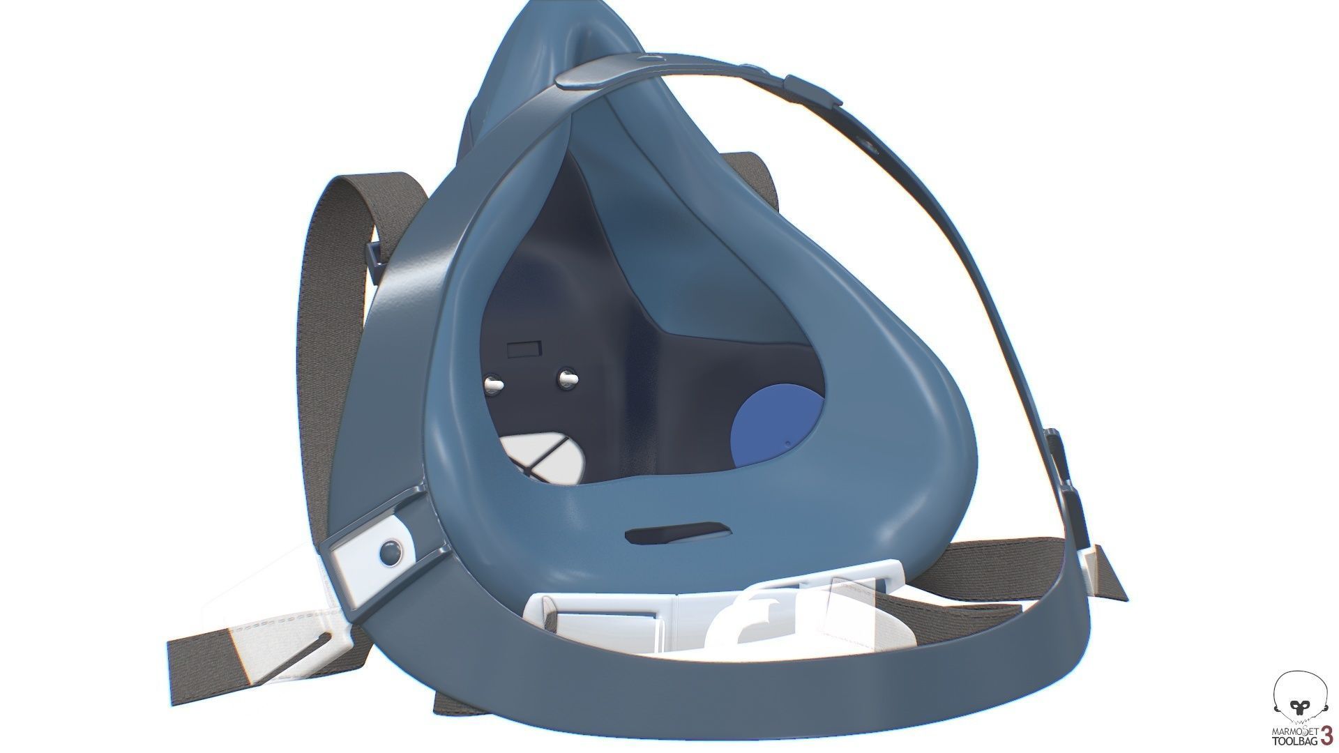 Half Face piece Reusable Respirator 7502 Low-poly 3D model_6