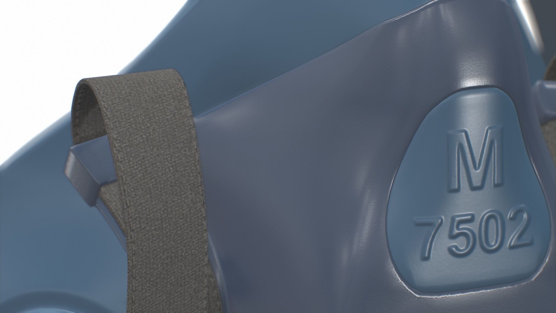 Half Face piece Reusable Respirator 7502 Low-poly 3D model_21