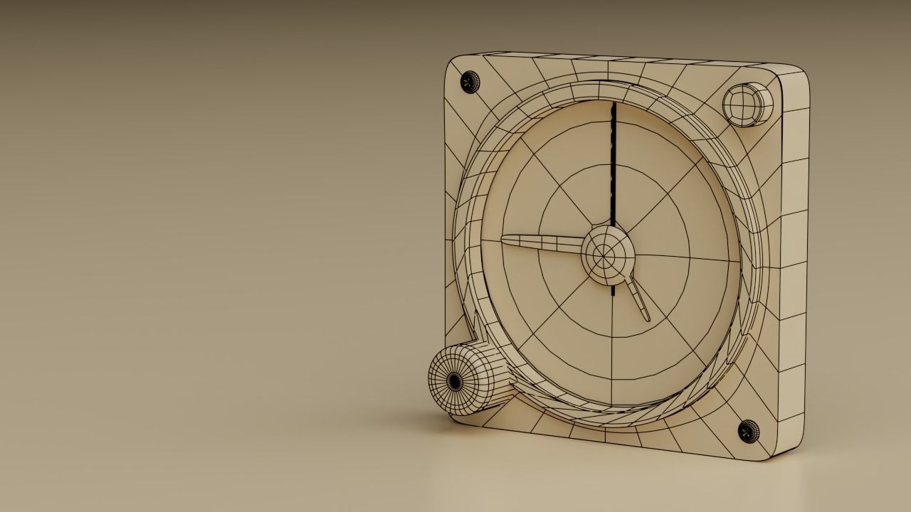 F16 Clock 3D model_4