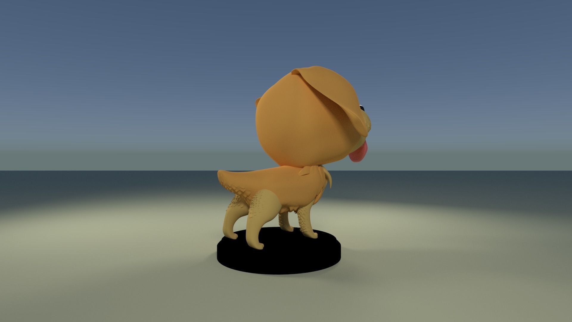 Custom Pop Dog Golden Retriever 3D Print model 3D print model_3