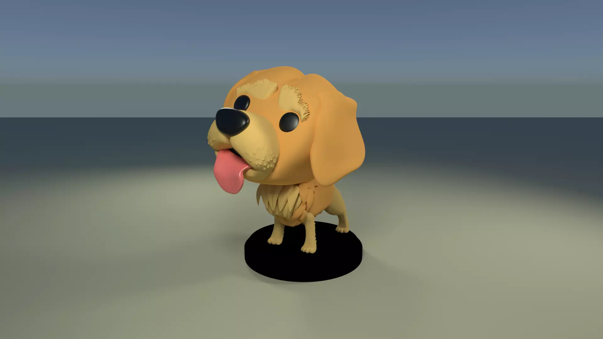 Custom Pop Dog Golden Retriever 3D Print model 3D print model_0