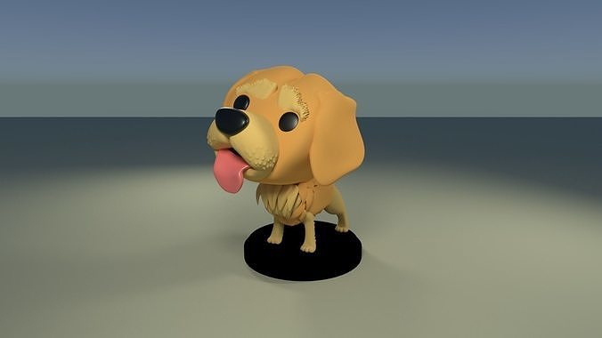  Custom Pop Dog Golden Retriever 3D Print model 3D print model