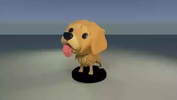  Custom Pop Dog Golden Retriever 3D Print model 3D print model