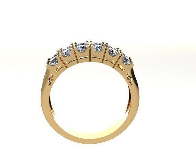 Traditional style ring 2 rows 3D print model