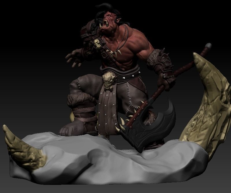 Warcraft Orc Free 3D print model_3