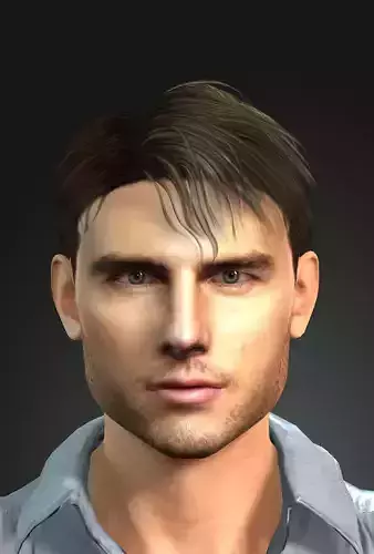 Character design for actor Tom Cruise 3D model