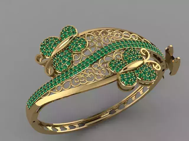 Butterfly bangle with stone nice and fashionable