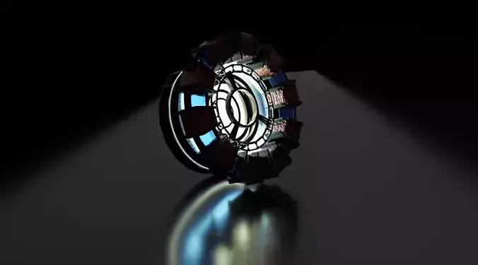 Arc Reactor from Ironman Low-poly 3D model