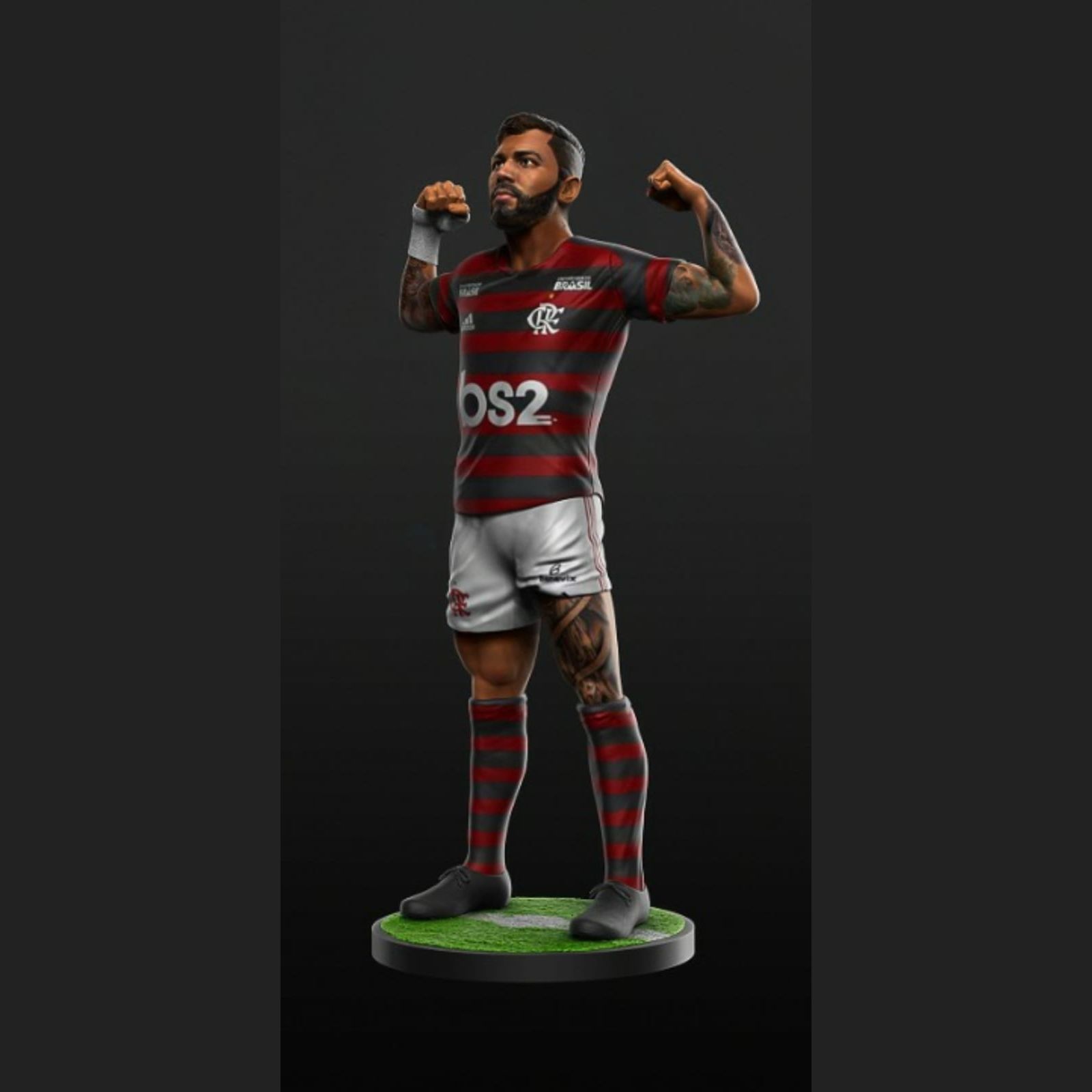 Gabigol - Flamengo - Soccer Figure 3D print model_4