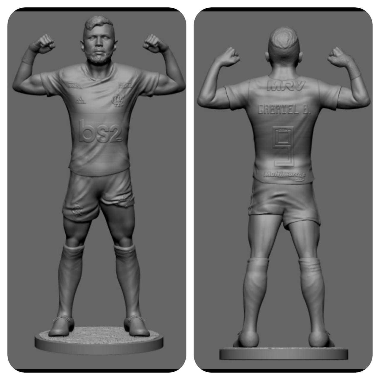 Gabigol - Flamengo - Soccer Figure 3D print model_1