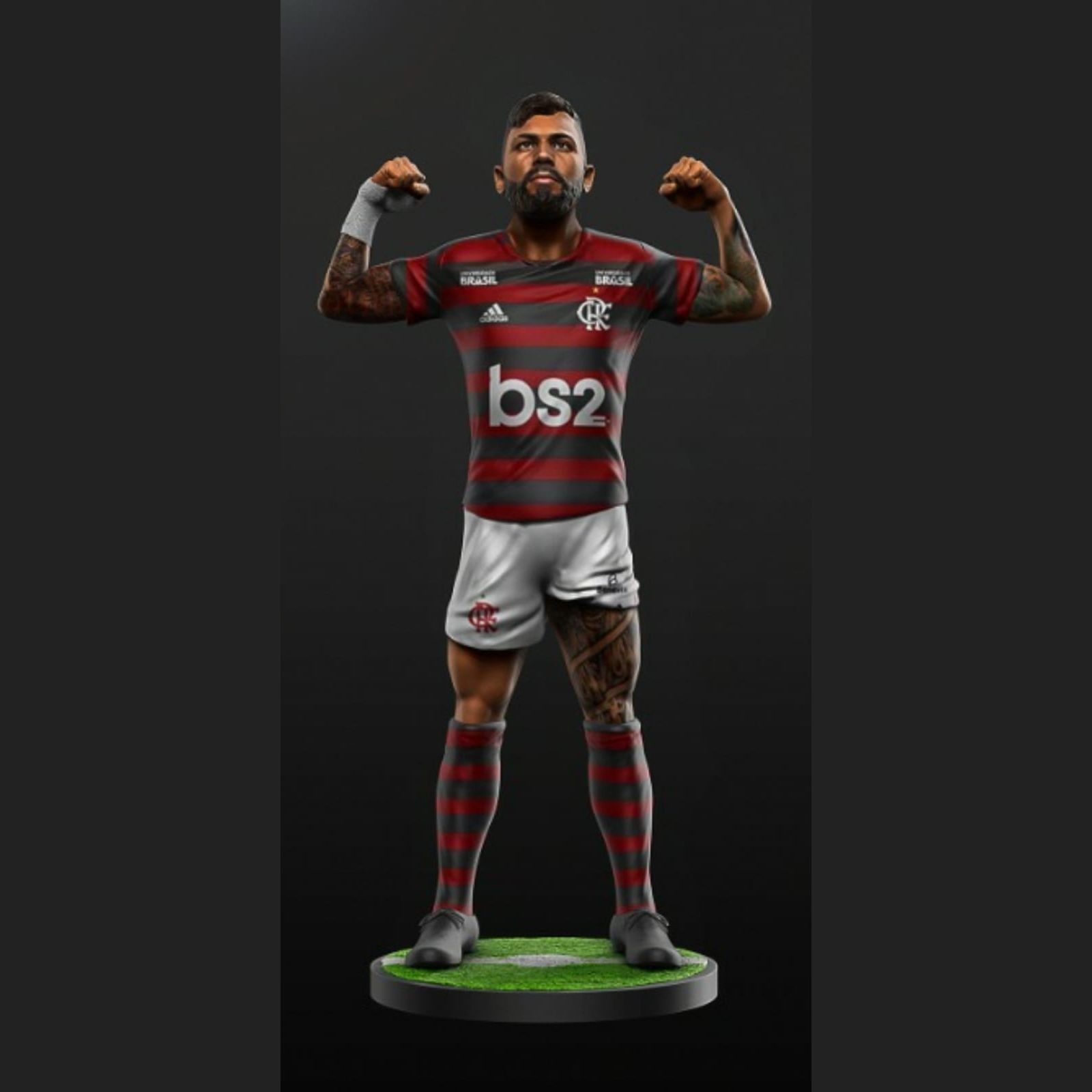 Gabigol - Flamengo - Soccer Figure 3D print model_2