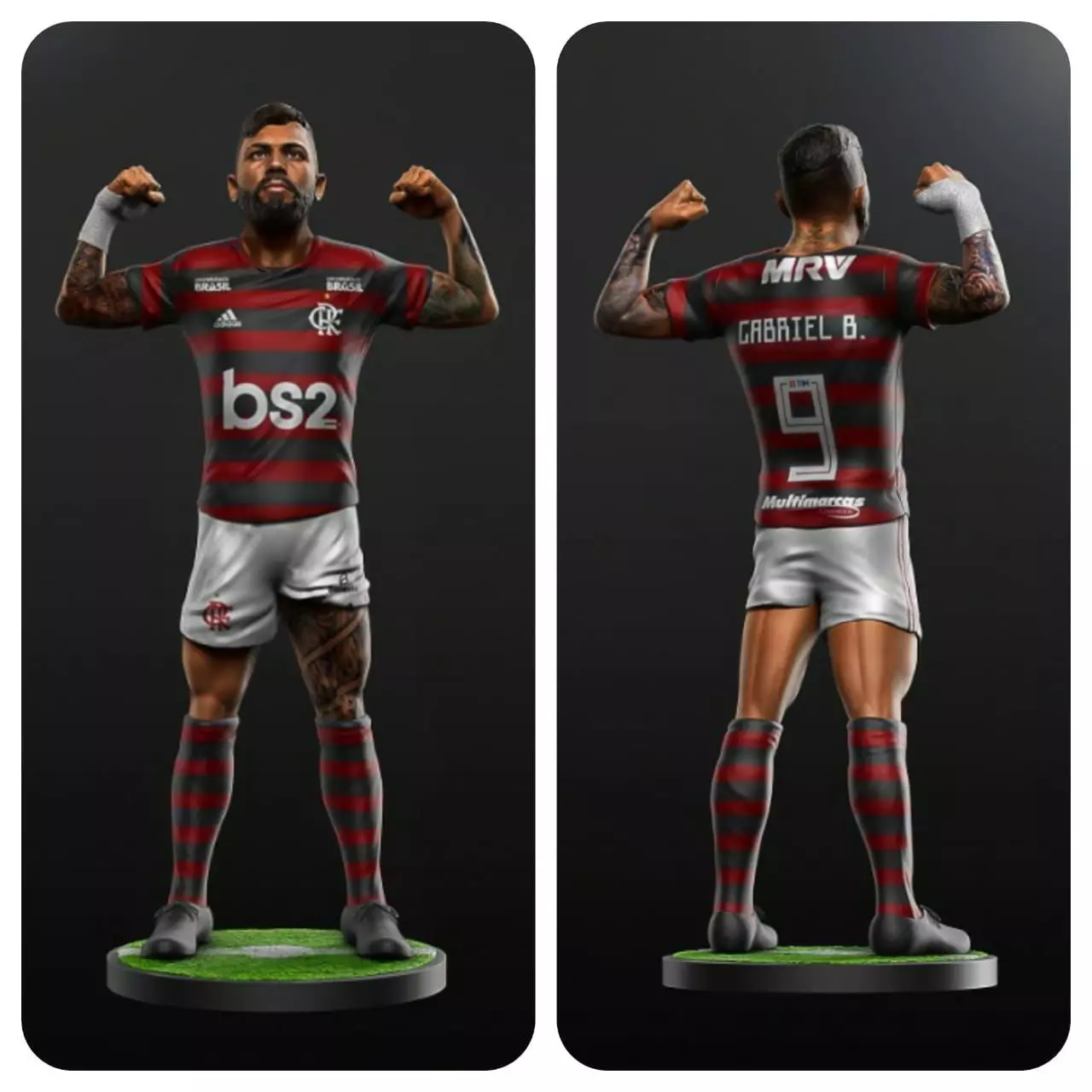 Gabigol - Flamengo - Soccer Figure 3D print model_0