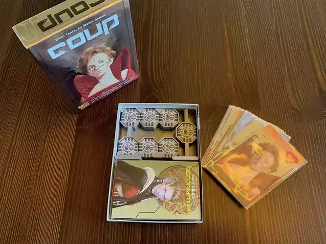 Coup Card Game Organizer Insert with Reformation Expansion Free 3D print model