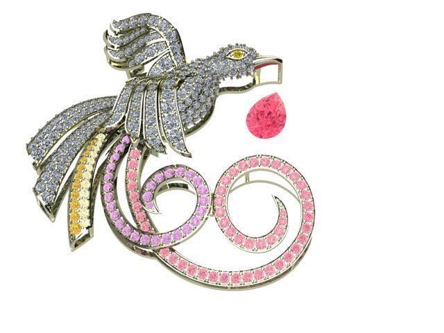 Attractive pendent and brooch for lady 3D print model_6