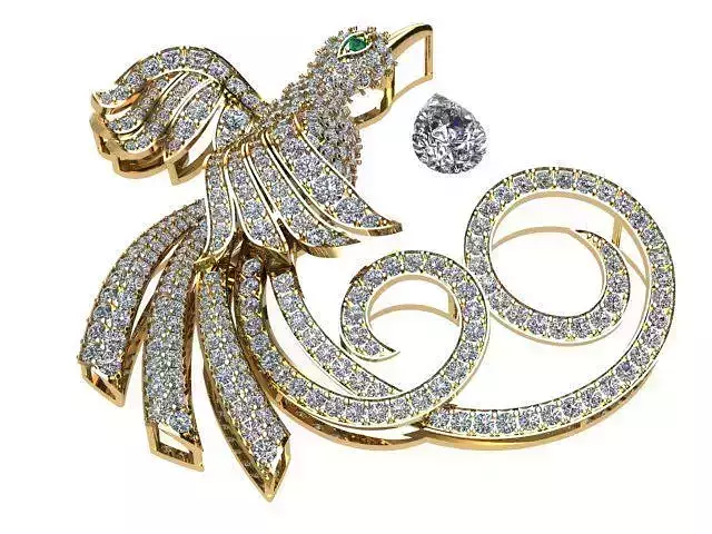 Attractive pendent and brooch for lady 3D print model