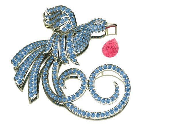 Attractive pendent and brooch for lady 3D print model_7