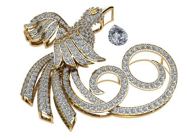 Attractive pendent and brooch for lady 3D print model_2