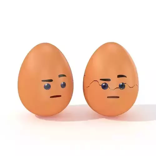 Egg Cracked Emoji N001