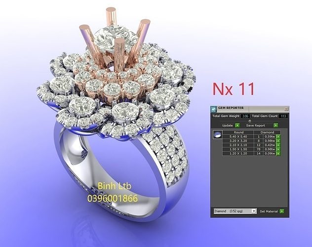 RING  DIAMOND 3D print model