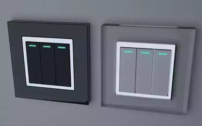 Retrotouch RTS2005 Mechanical Light Switch 3 gang 3D model
