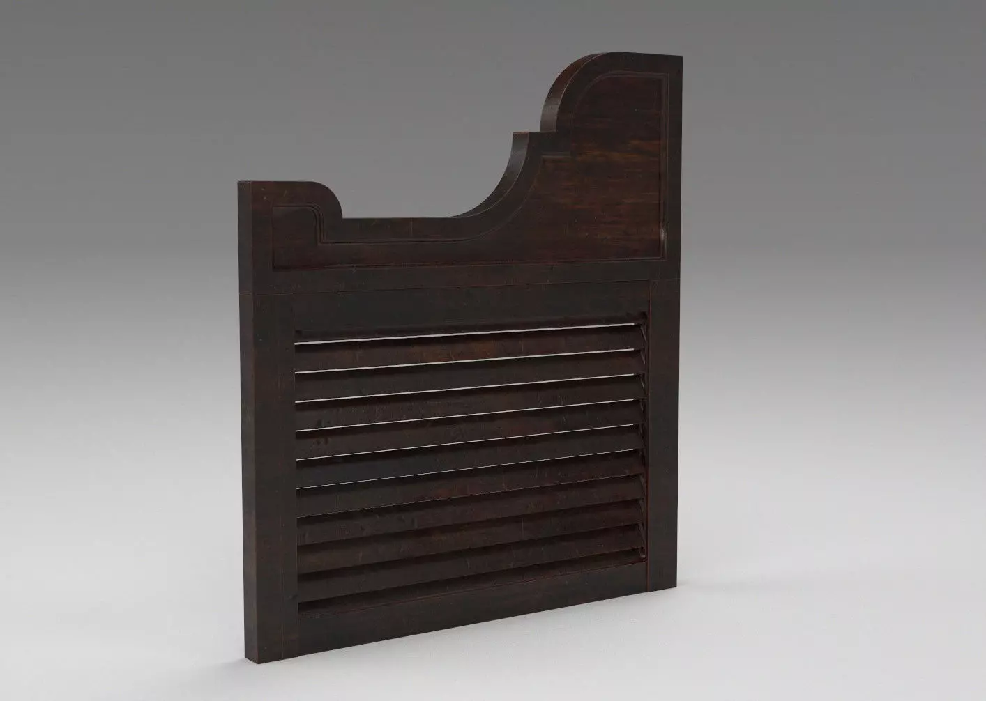 Photo realistic Old wild west tavern bar swing flap doors 3D model_0