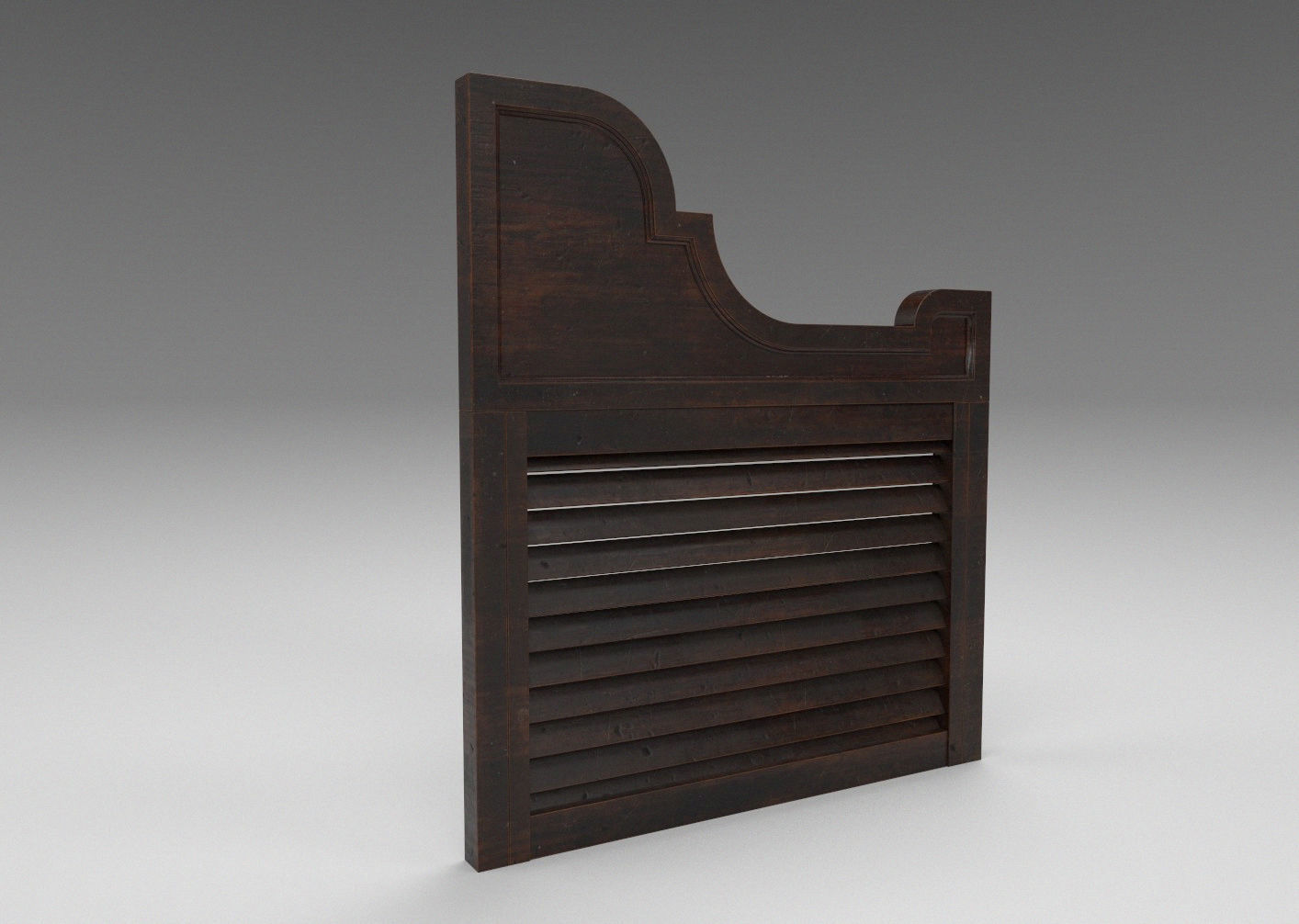 Photo realistic Old wild west tavern bar swing flap doors 3D model_1