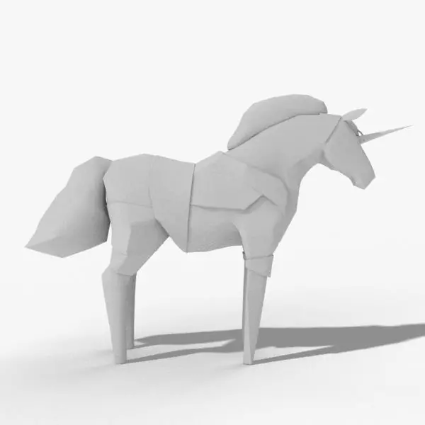 Paper Unicorn 3D model