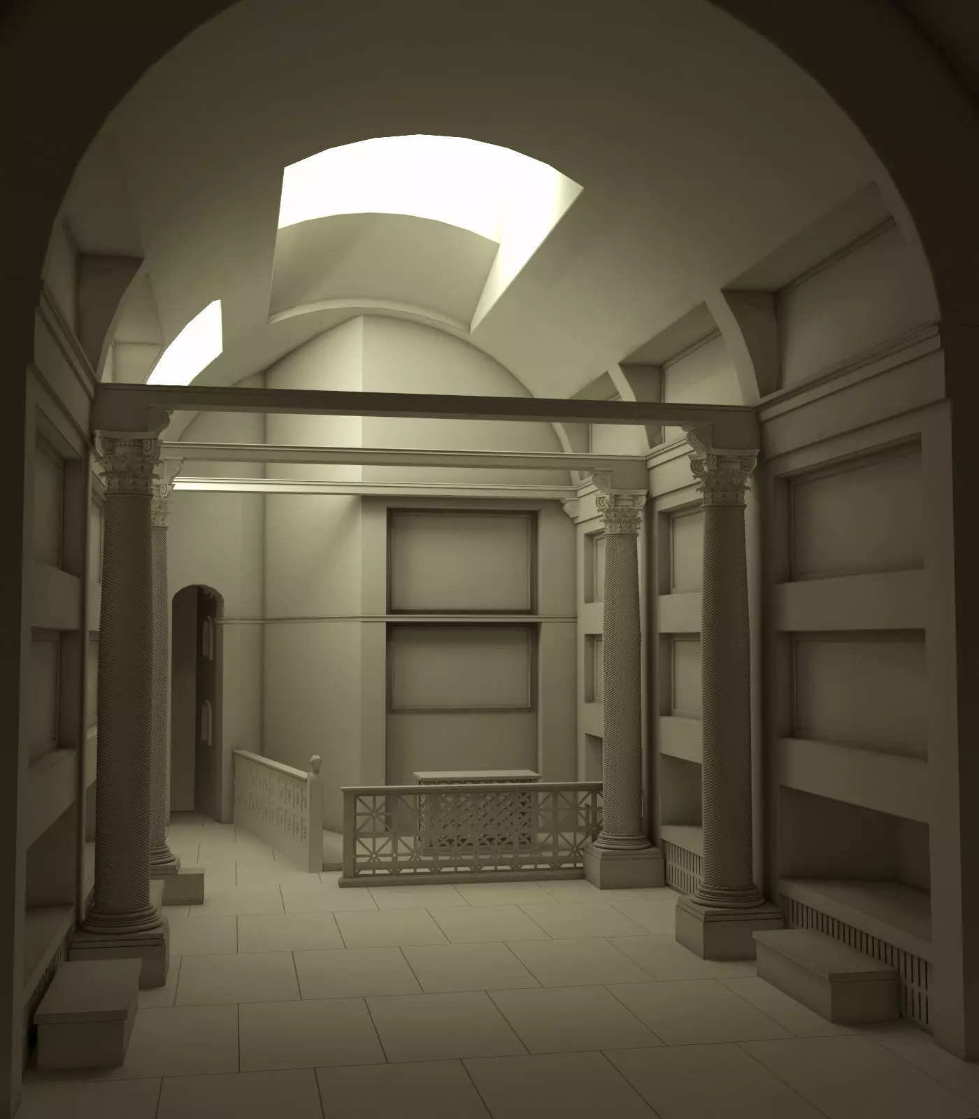 Rome Catacombs Cubicula 3D model_0