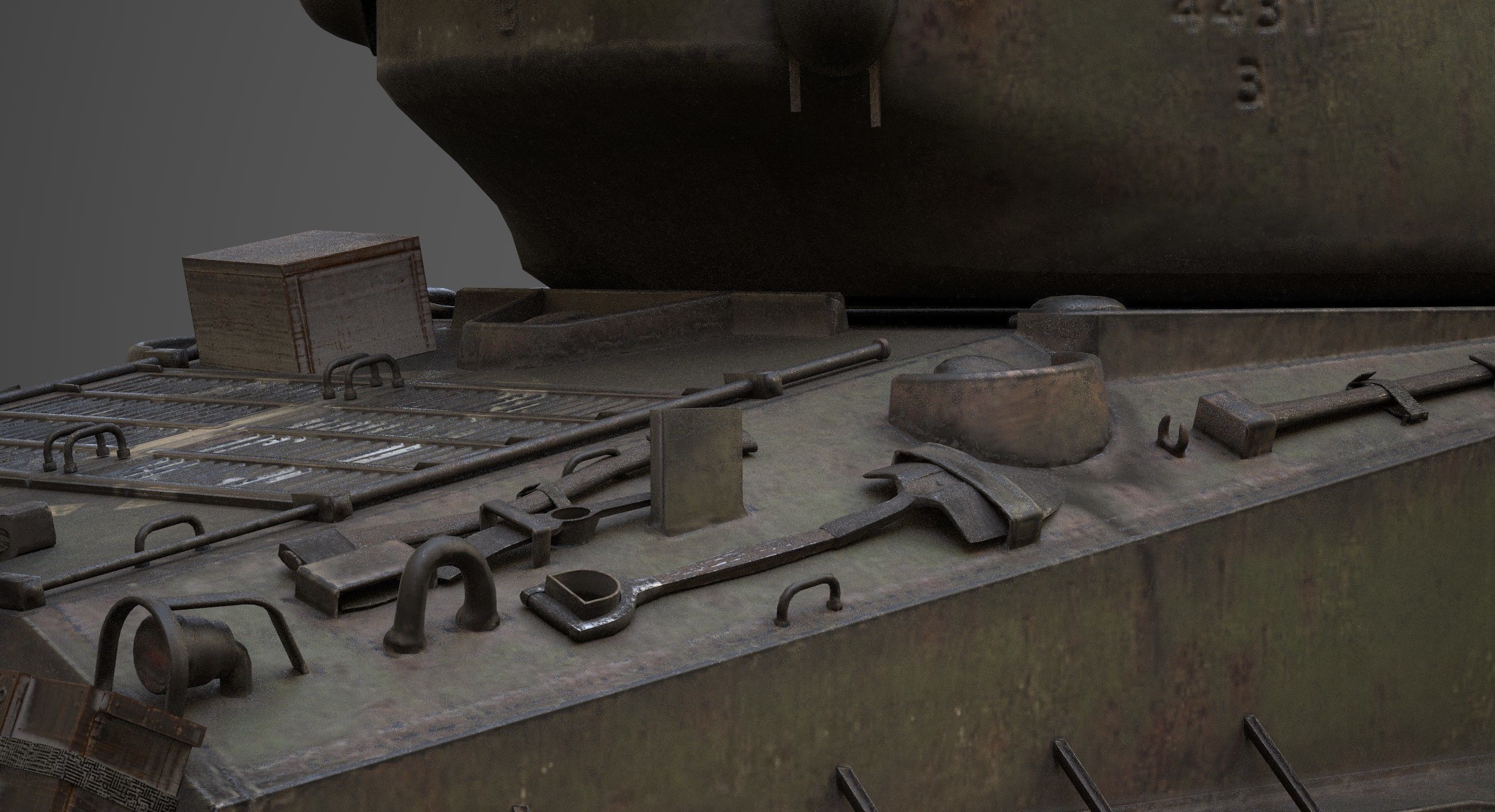 sherman M4 Low-poly 3D model_8