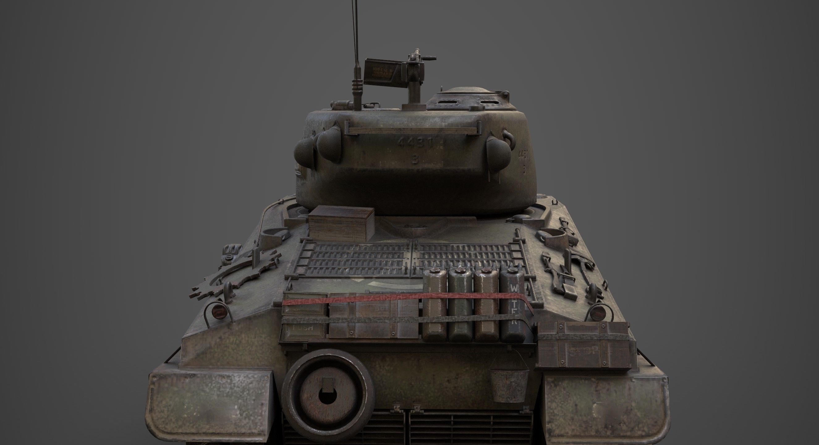 sherman M4 Low-poly 3D model_18