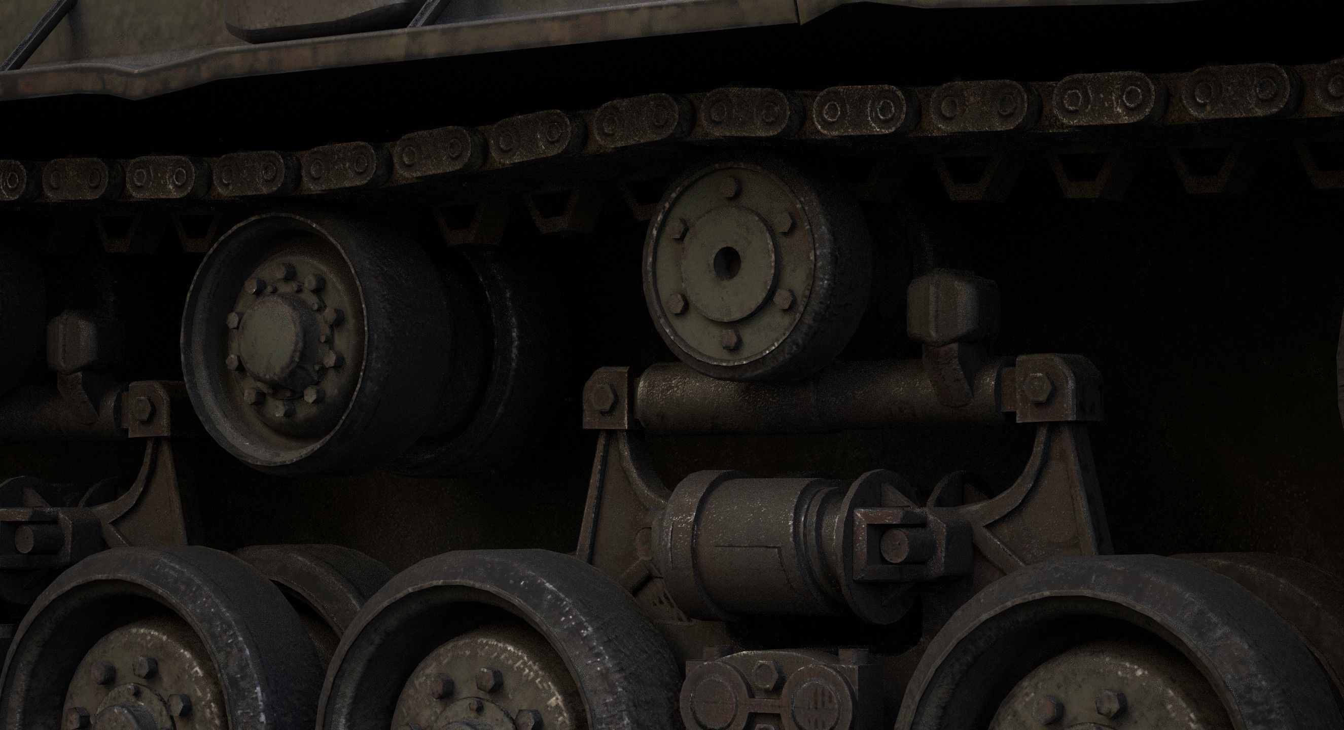 sherman M4 Low-poly 3D model_12