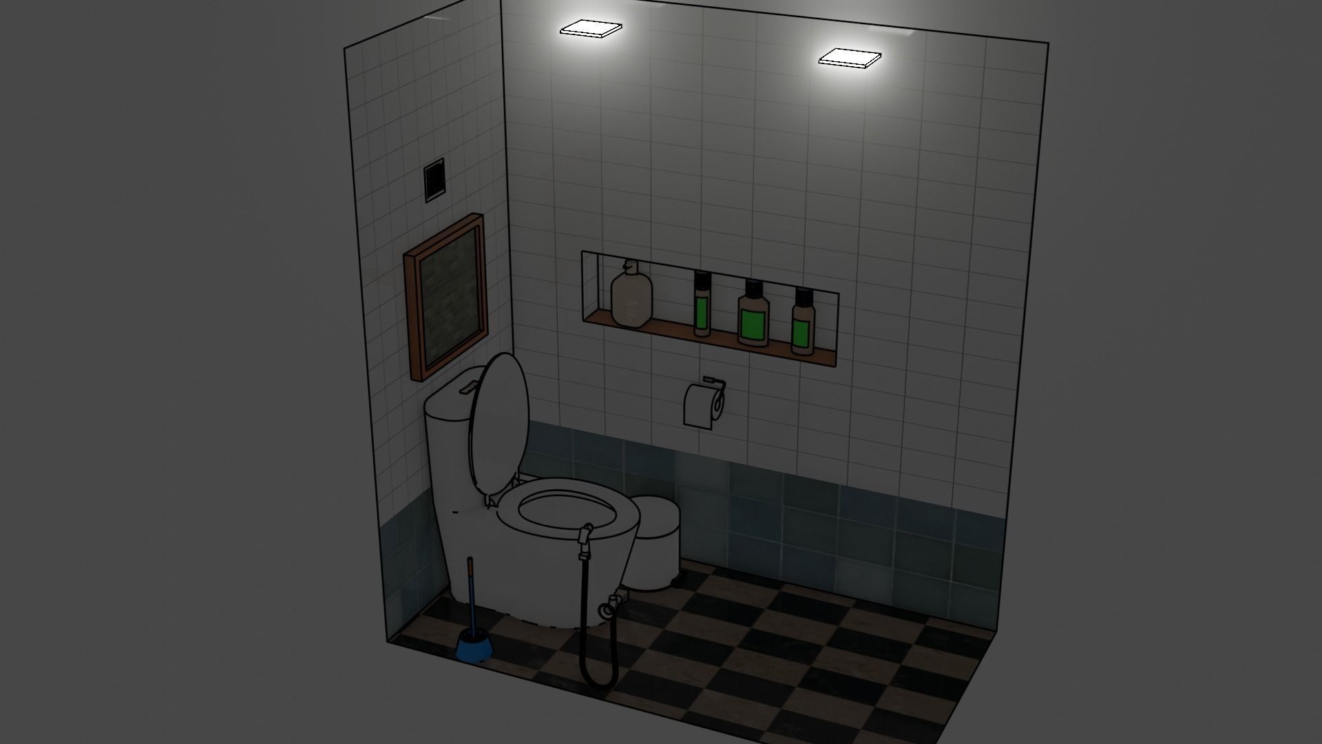 Toilet example Free 3D model_2