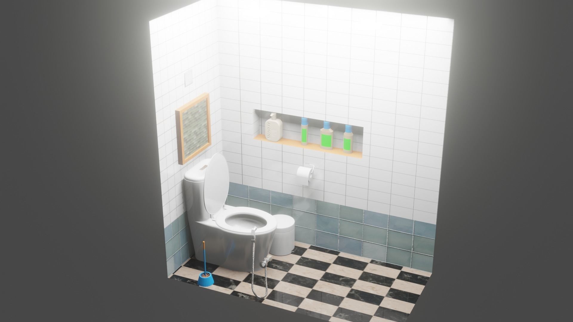 Toilet example Free 3D model_1