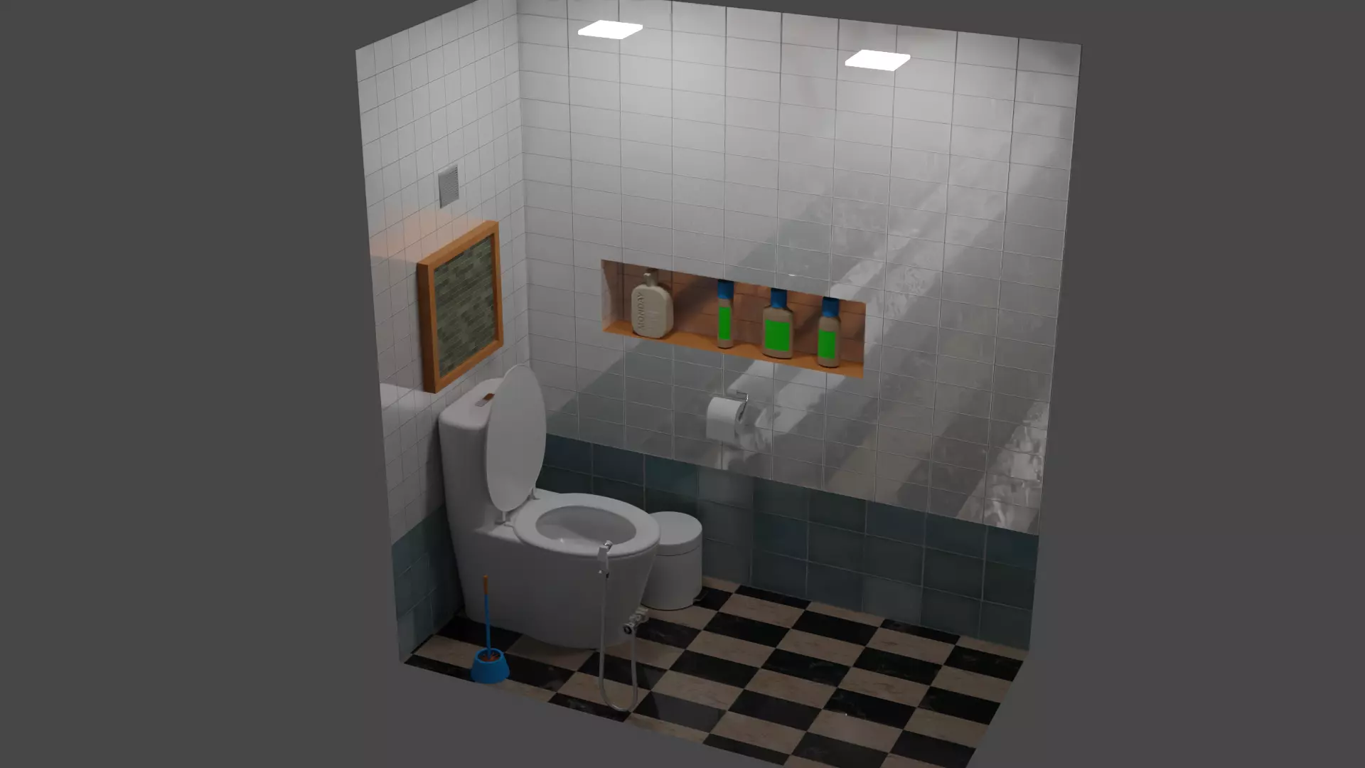 Toilet example Free 3D model_0
