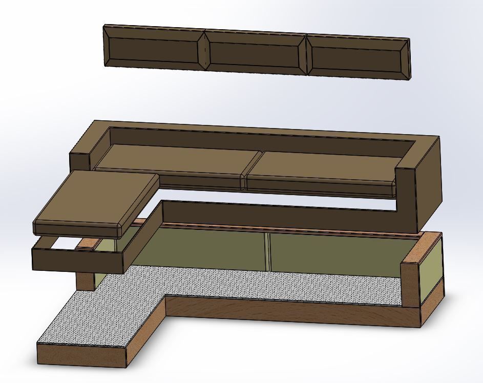 angular sofa with Pittsburgh style 3D model_1