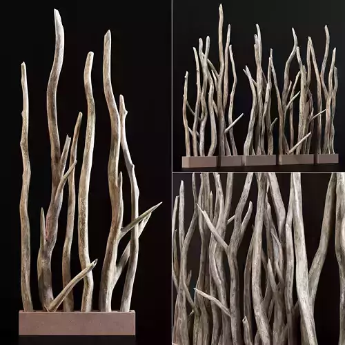 Planter wall branch crooked old n2