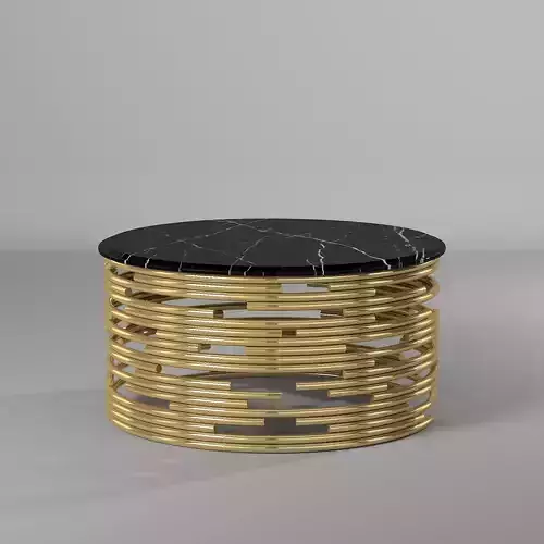 stone circular table 3D model 3D model
