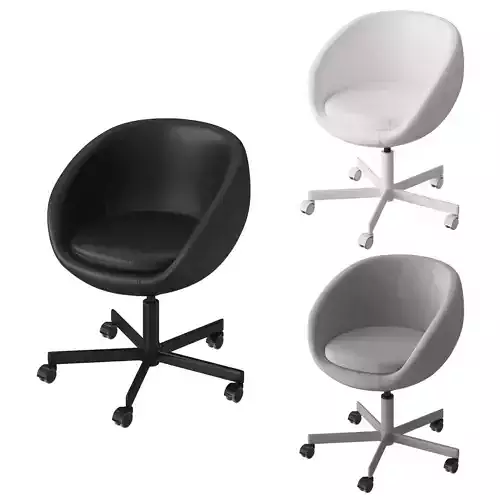 SKRUVSTA four office chairs on casters