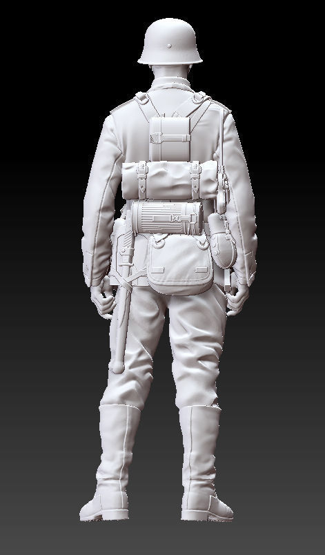 German officer 3D print model_7