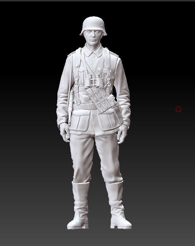 German officer 3D print model_8