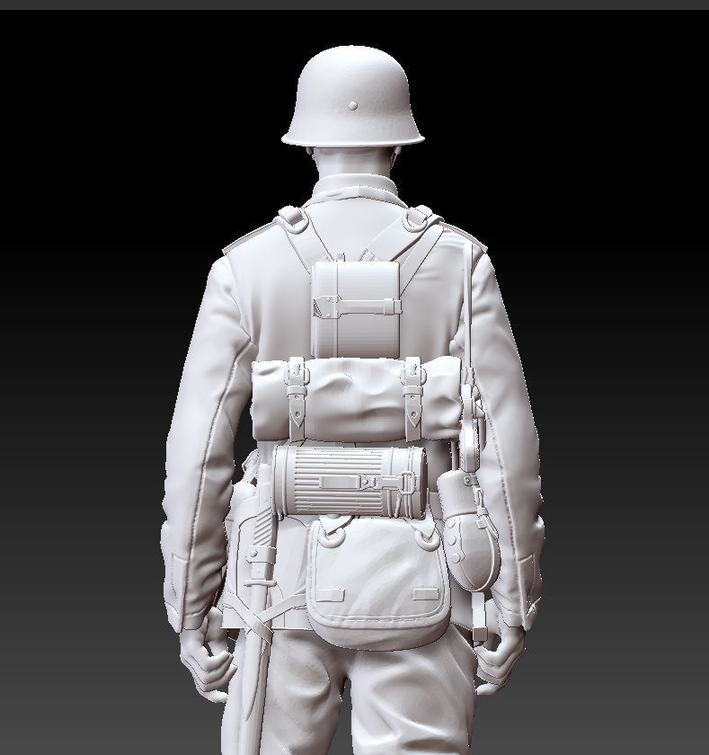 German officer 3D print model_2