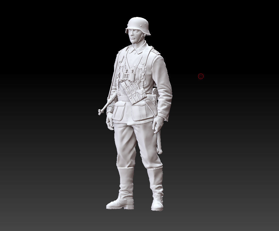 German officer 3D print model_12