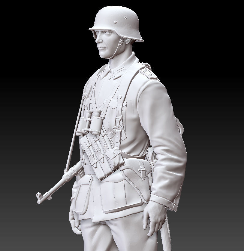 German officer 3D print model_5