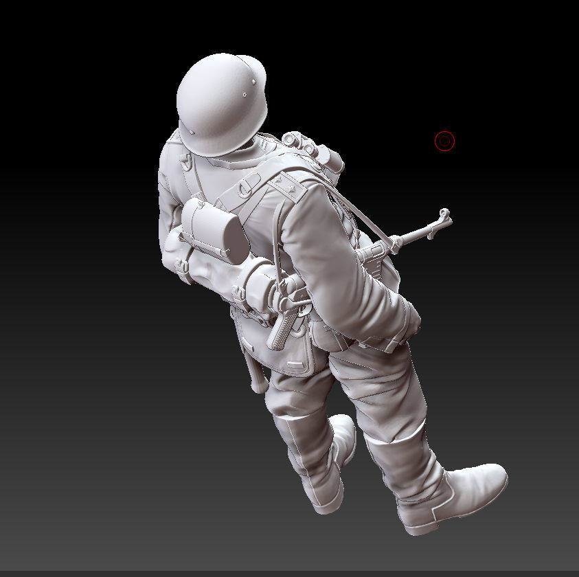 German officer 3D print model_3