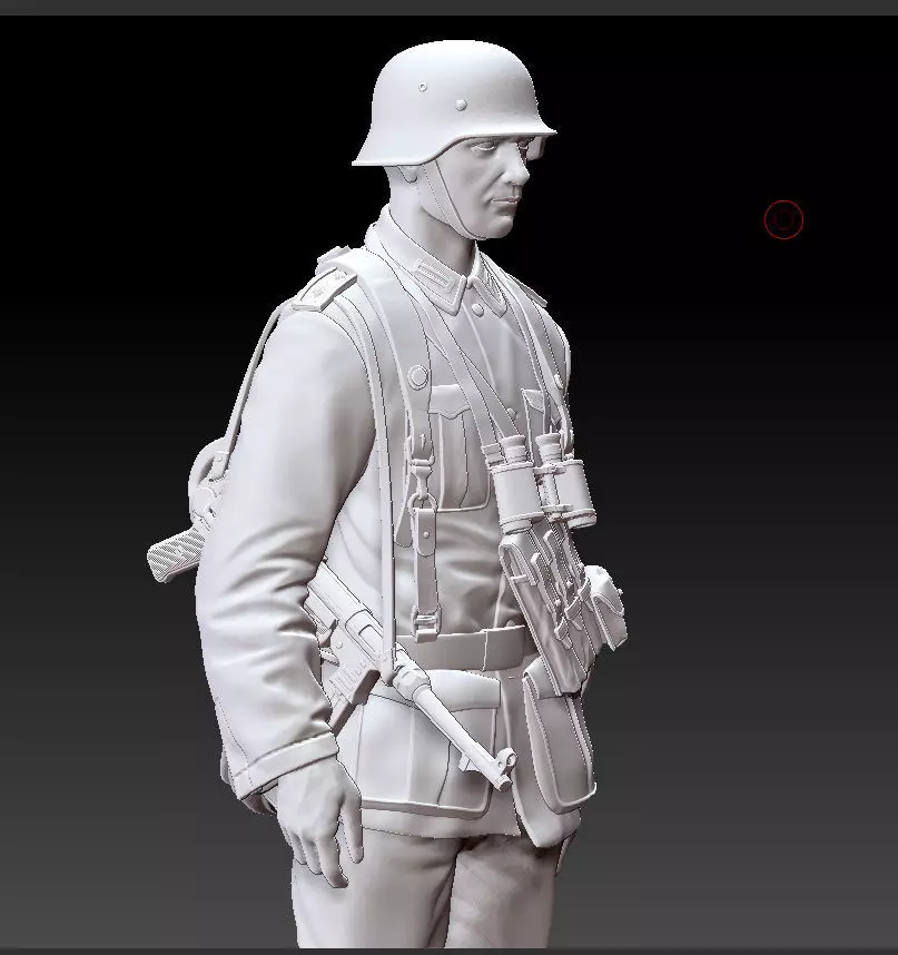German officer 3D print model_0