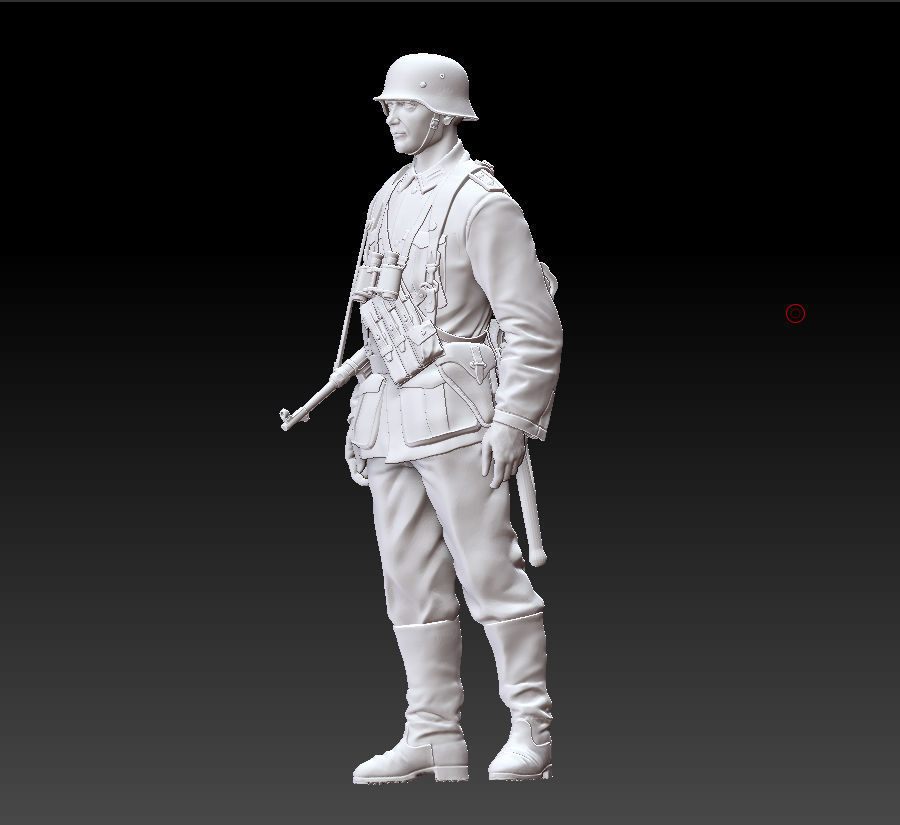 German officer 3D print model_1